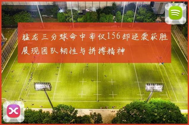 猛龙三分球命中率仅156却逆袭获胜展现团队韧性与拼搏精神